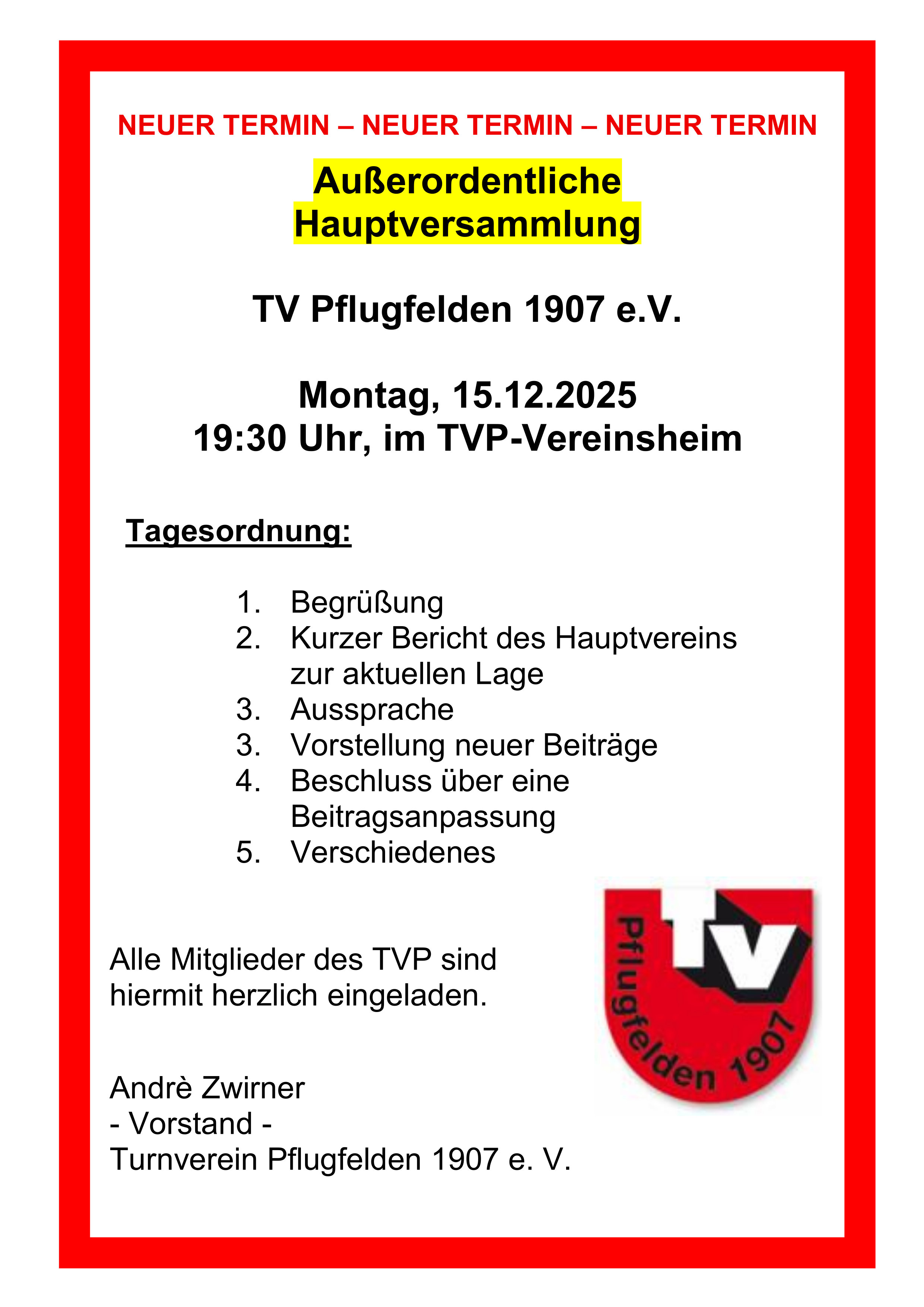 Einladung außerordentlich HV15.12.2025 CM Aushang